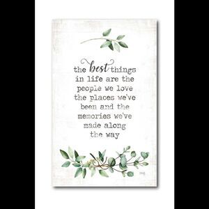 Courtside Market The Best Things 12x18 Canvas Wall Art